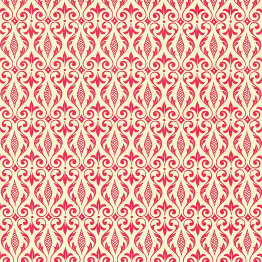 Red Geometric and Fleur de Lis Print Italian Paper ~ Carta Varese Italy